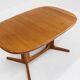 Vintage Glostrup Danish oval extendable dining table solid teak 1960s