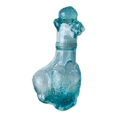 Carafe vintage en verre forme chien caniche