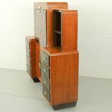 Solid high quality teak art deco secretaire by Gerson’s furniture store, produced in Bangkok, 1930s