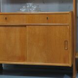 Scandinavian oak modular wall unit, 1960s