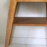 1950 compass foot pedestal table in light wood, side table, side table