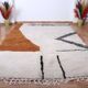 Handmade Beni Ouraine rug with colourful patterns 150/250 cm