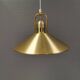 Brass-colored aluminum pendant lamp from Swedish Belid 1980s.