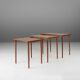 Set of 3 Scandinavian Teak Nesting Tables, Denmark 1960s
