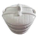 Earthenware barrel butter dish