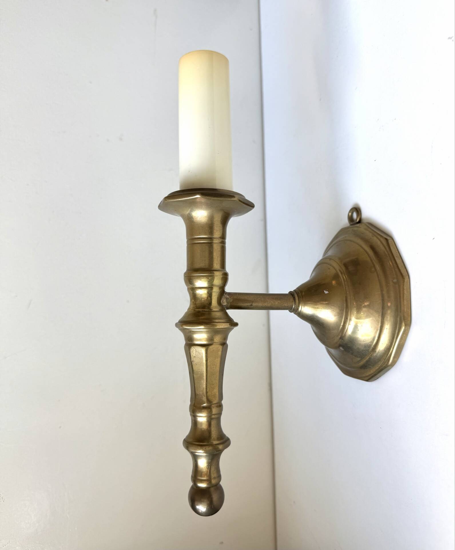 Pair of Solid Brass Antique wall lamps Sconces