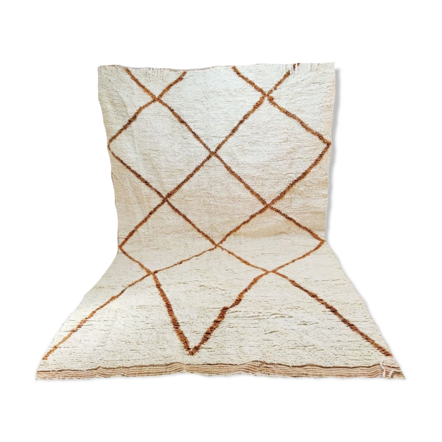 Berber carpet beni ourain camel 294 x 200 cm