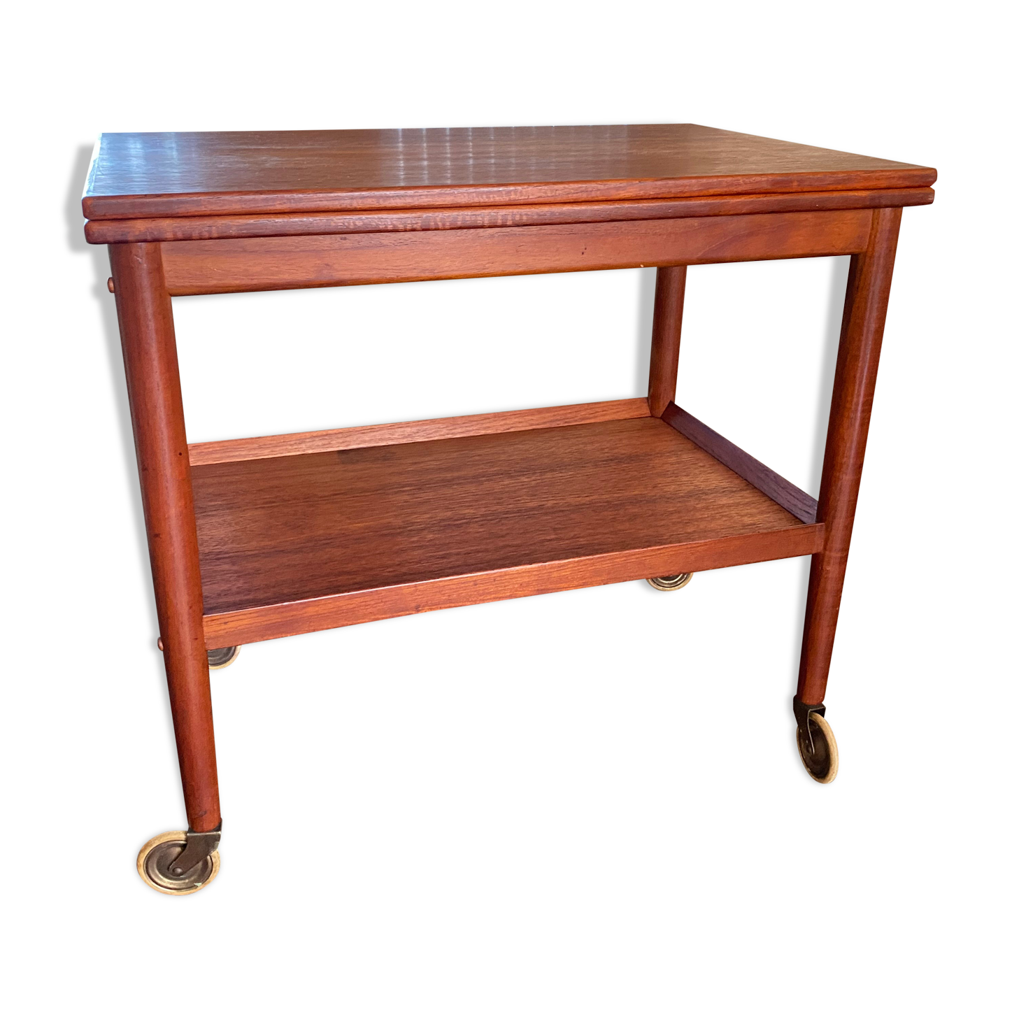 Danish Design Flip Top Bar Cart by Grete Jalk for Poul Jeppesens Møbelfabrik, 1960s