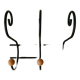 Coat rack/wrought iron hat holder