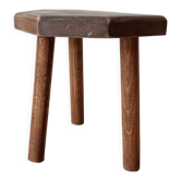 Tabouret tripode vintage de vacher
