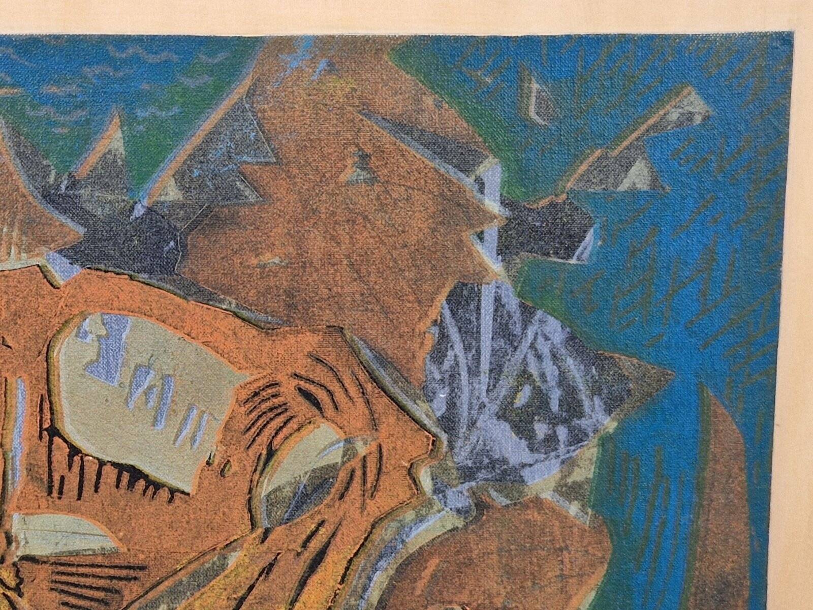 Piet Koenen, Modern Surrealist Composition, Silkscreen & Mixed Media, 1990s