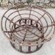 Set of 3 Vintage Rattan Half-Spherical Armchairs