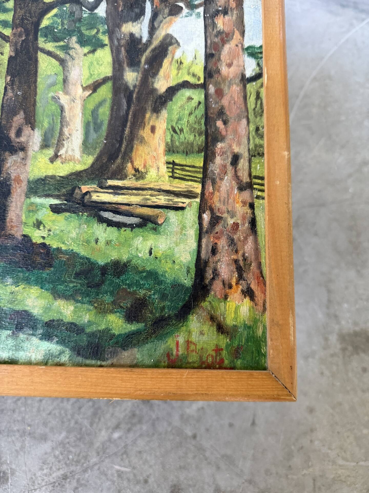 Small oil painting J. Biot