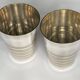 Set of 8 silver-plated metal Art Deco cups