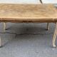 Louis XV extendable dining table renovated in raw wood 220cm