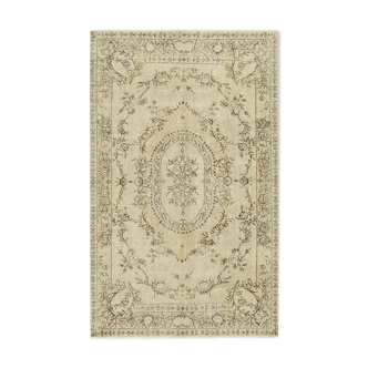 Handwoven unique anatolian beige rug 160 cm x 261 cm - 38903