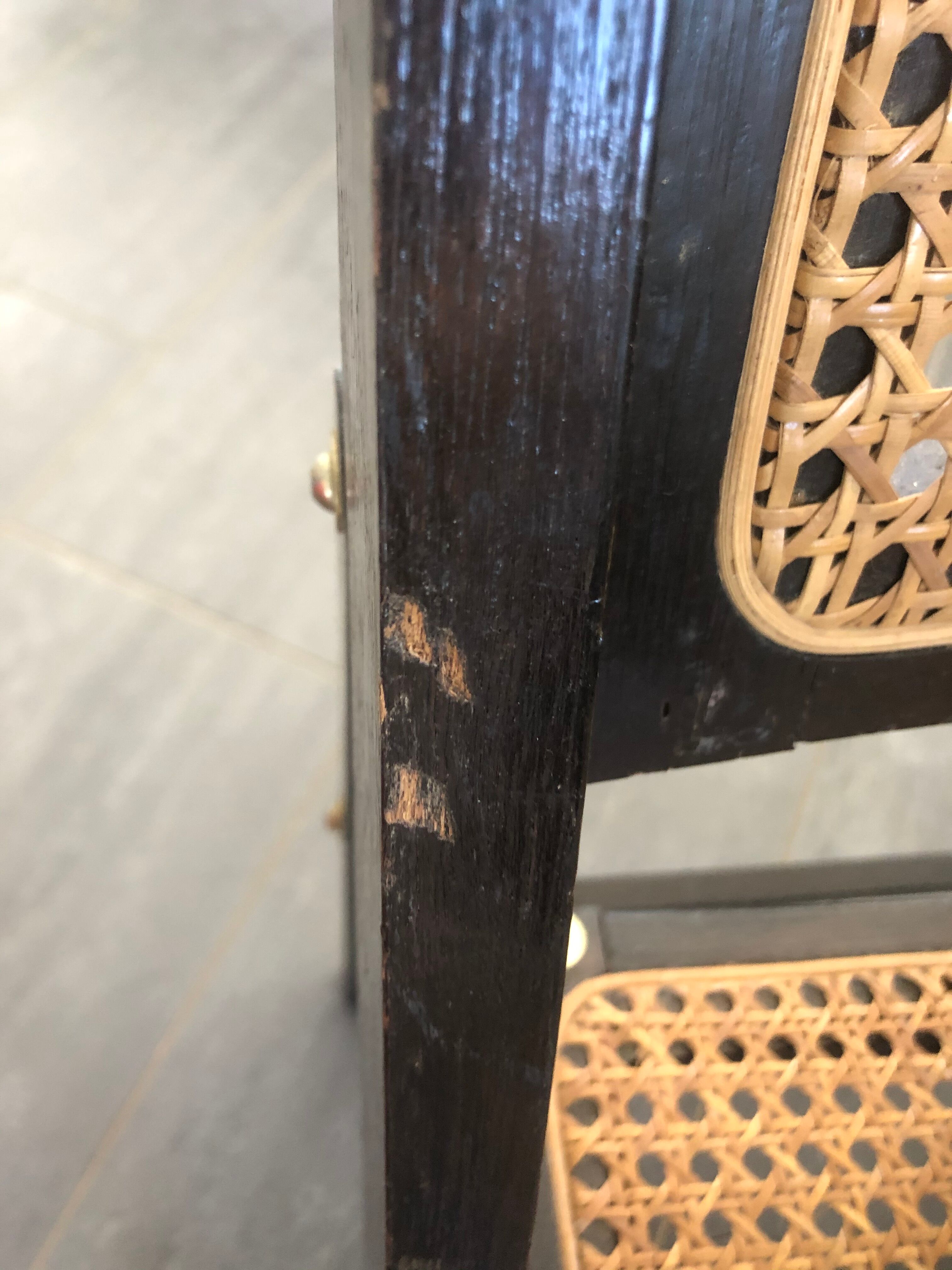 Pair of canne chairs