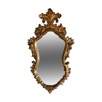 Baroque style mirror in resin from the 70s