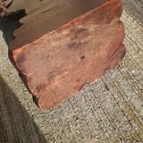 Antique wooden crucifix carved from the Black Forest with grapes and leaves.