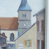 Tableau huile sur toile HST village