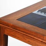 Scandinavian coffee table wood and ceramic