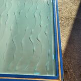 Vintage design double sided chrome glass desk in hetre