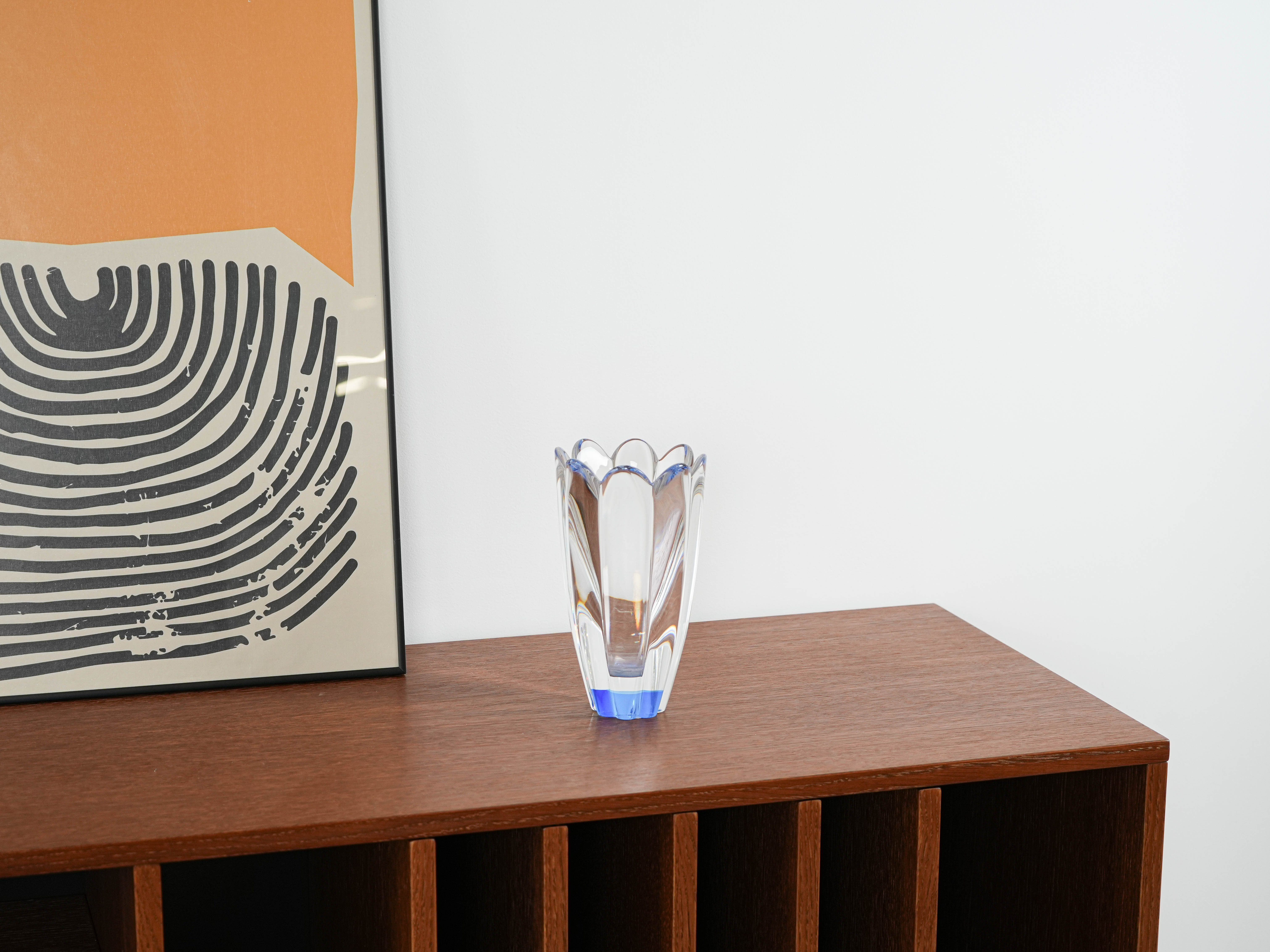 Mayflower glass vase, Swedish design, 1960s, designer: Jan Johansson, manuf