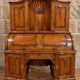 cylinder desk in carved walnut – Louis XV period – 18th century