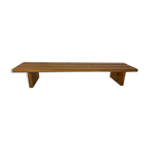 Modernist wooden slat bench 1960