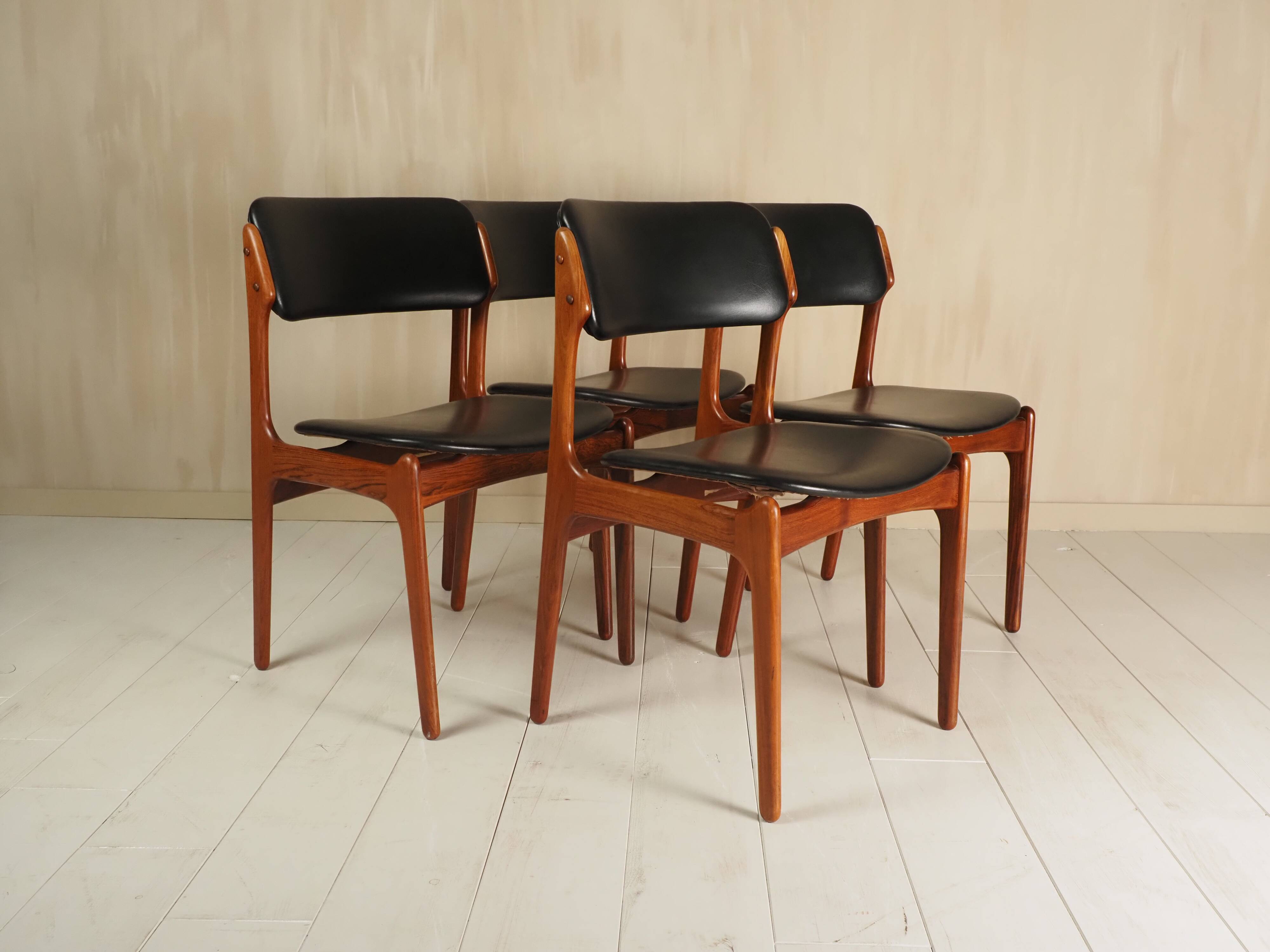 Model 49 dining chairs by Erik Buck for OD Møbler, 1960s