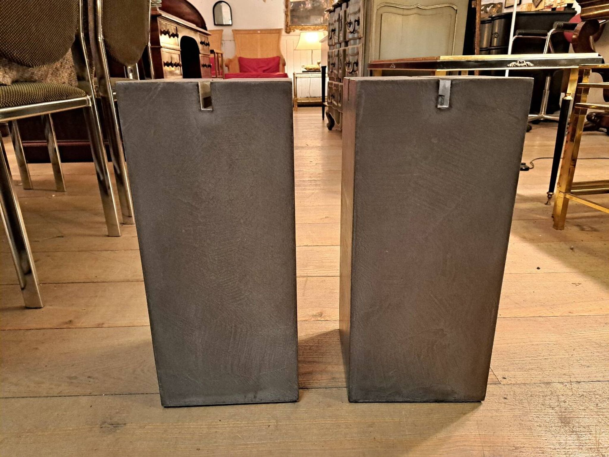 Pair of Roche Bobois side tables by L. Morgaine