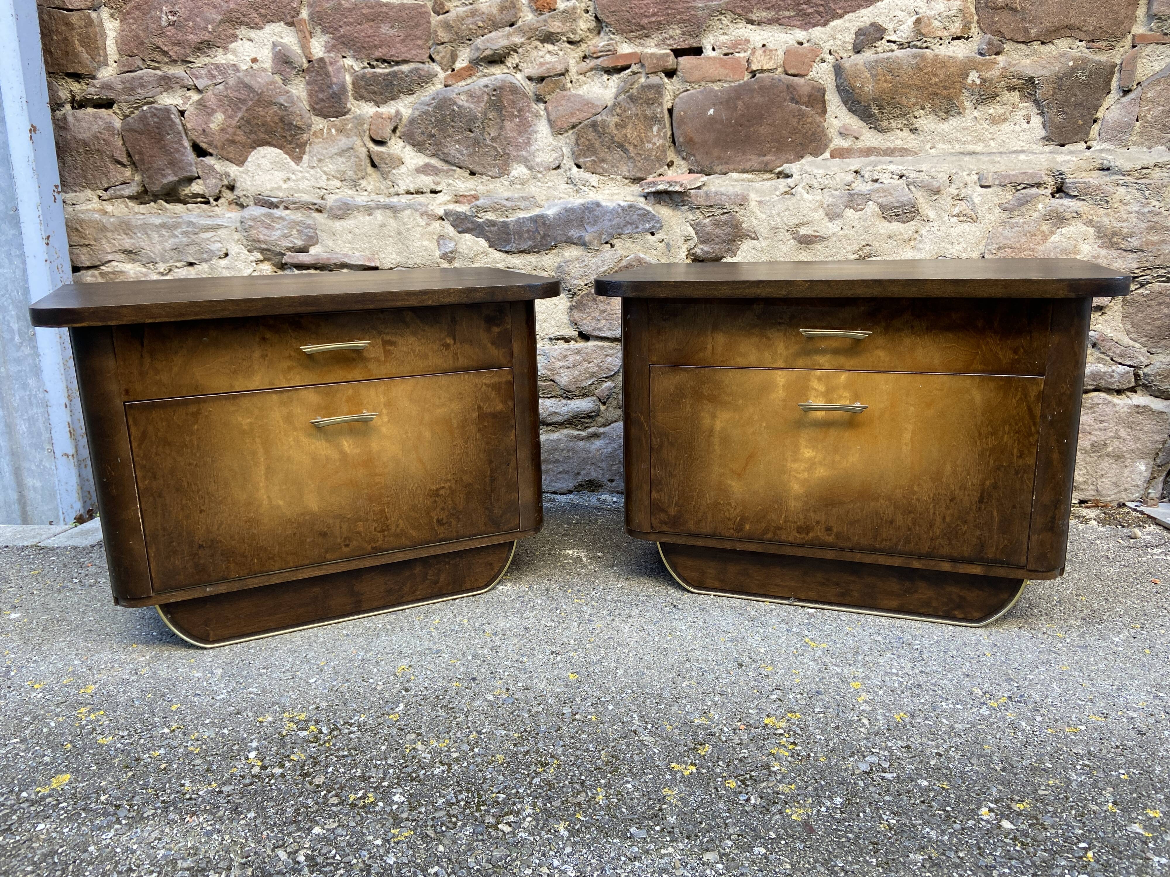 Pair of vintage 1960s bedside tables