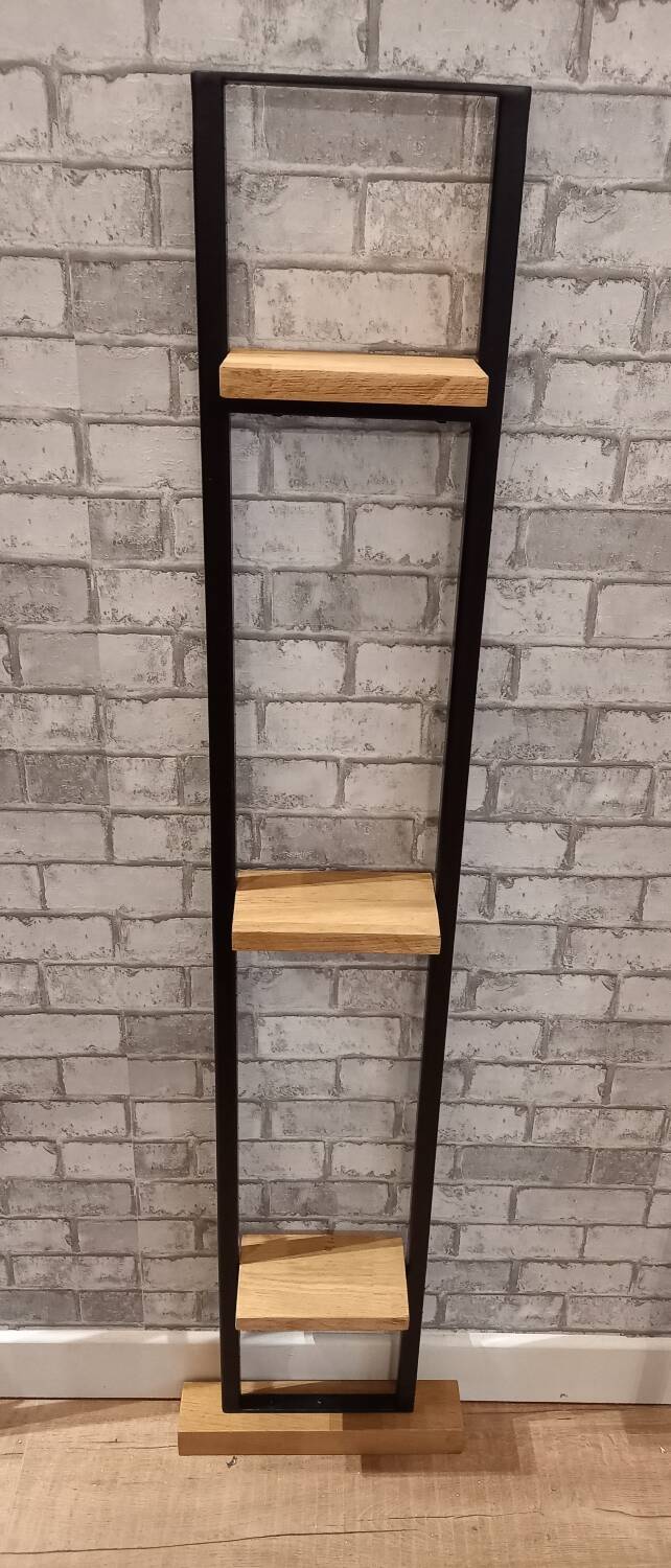 Steel and oak shelf