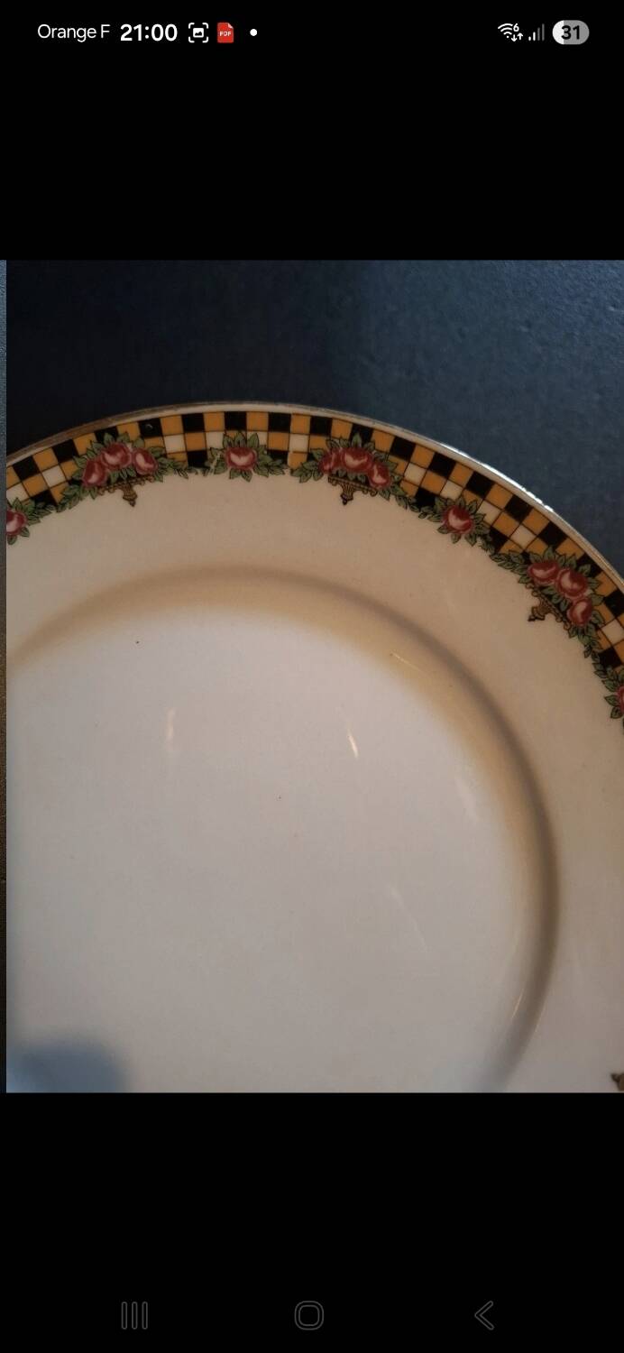 Fine porcelain dessert plates