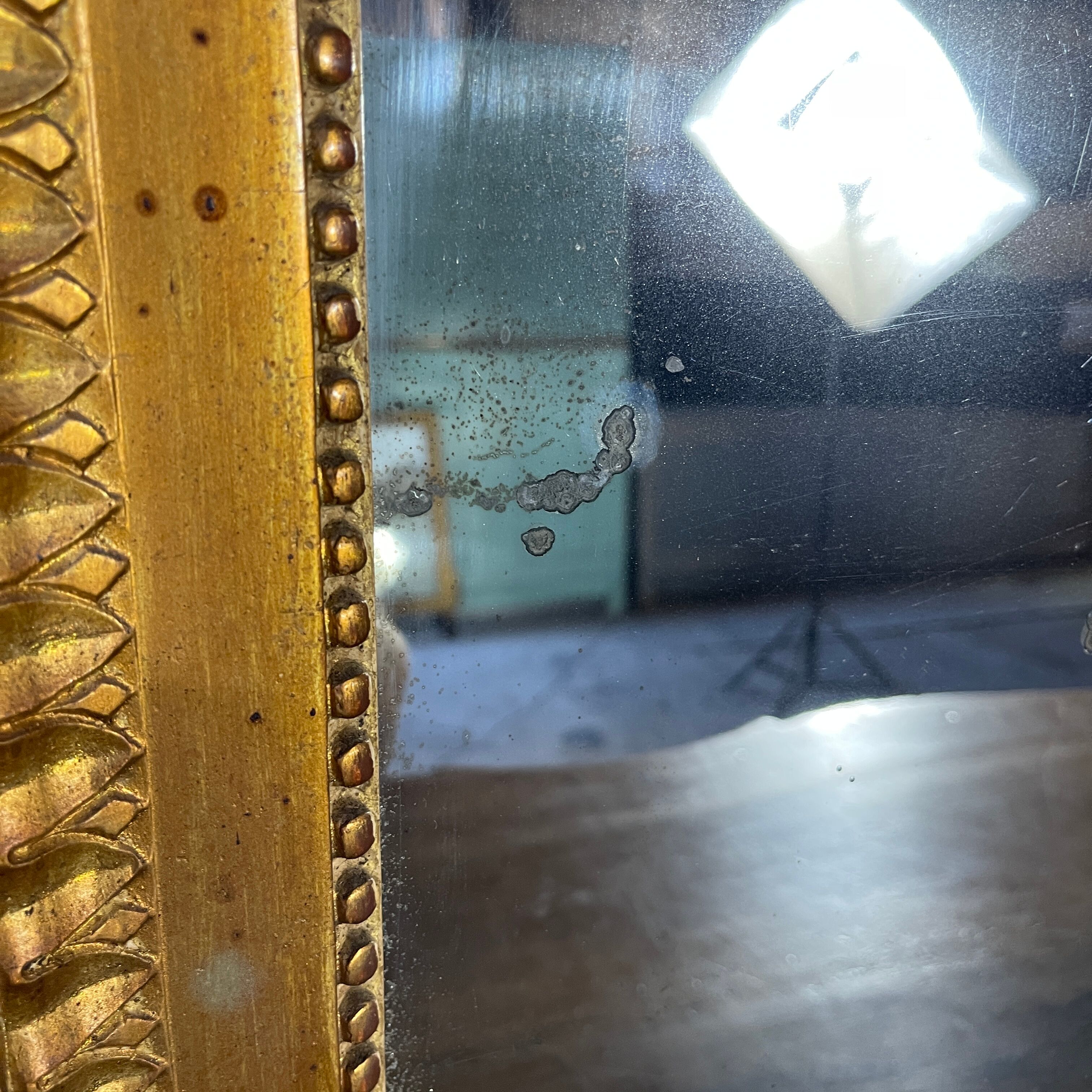 Old golden mirror 97 x 80