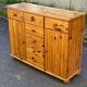 English chest of drawers, solid pine sideboard, 7 drawers and 2 doors
