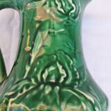 Green ceramic pitcher