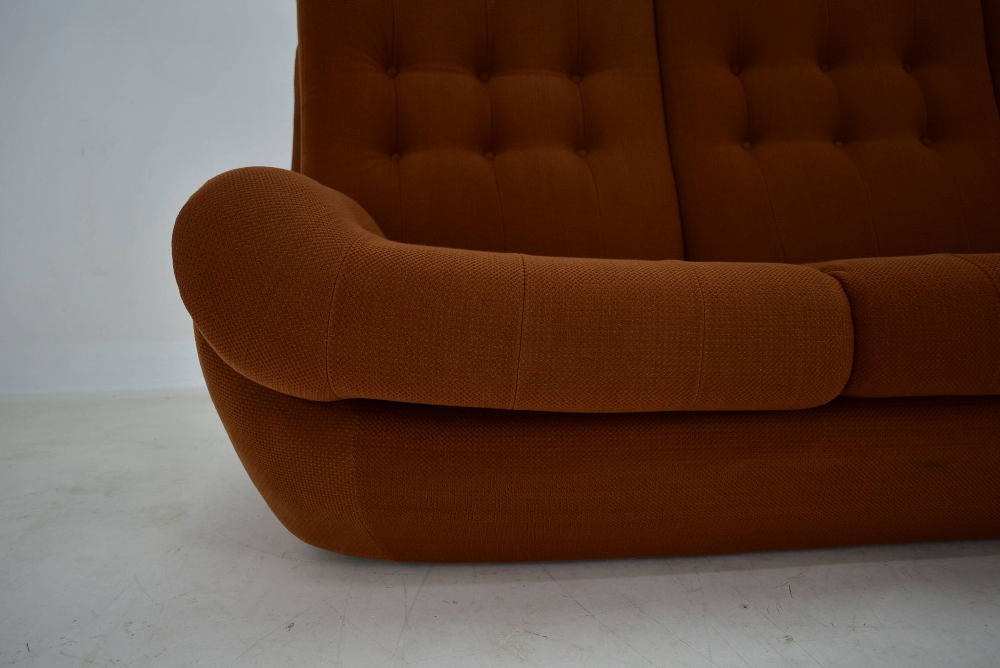 20th Century , Brown Atlantis Three seats Sofa, 1960s