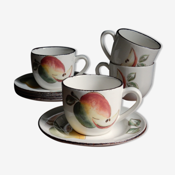 Set de 4 tasses et sous-tasses en céramique par Grindley