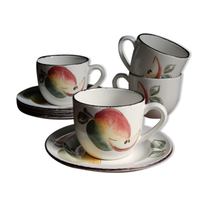 set de 4 tasses et sous-tasses