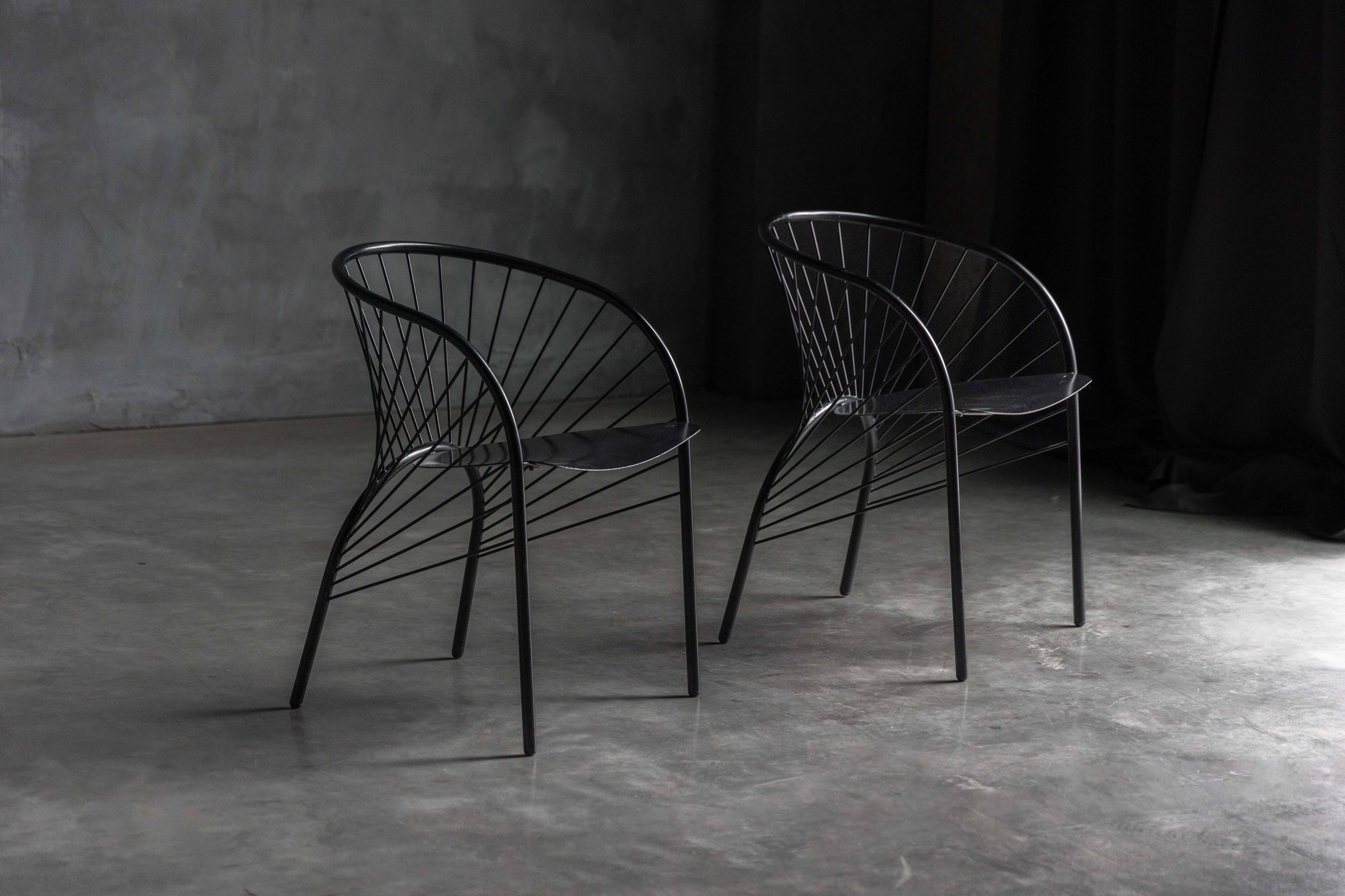 "Lizzie" chairs by Regis Portier for Paolo Pallucco, Italy, 1980s