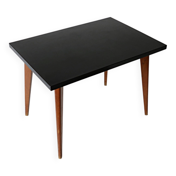 Table basse vintage design 1960 1970 en bois et formica années 60 70