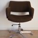 Fauteuil de bureau marron à roulettes, Allemagne 1970