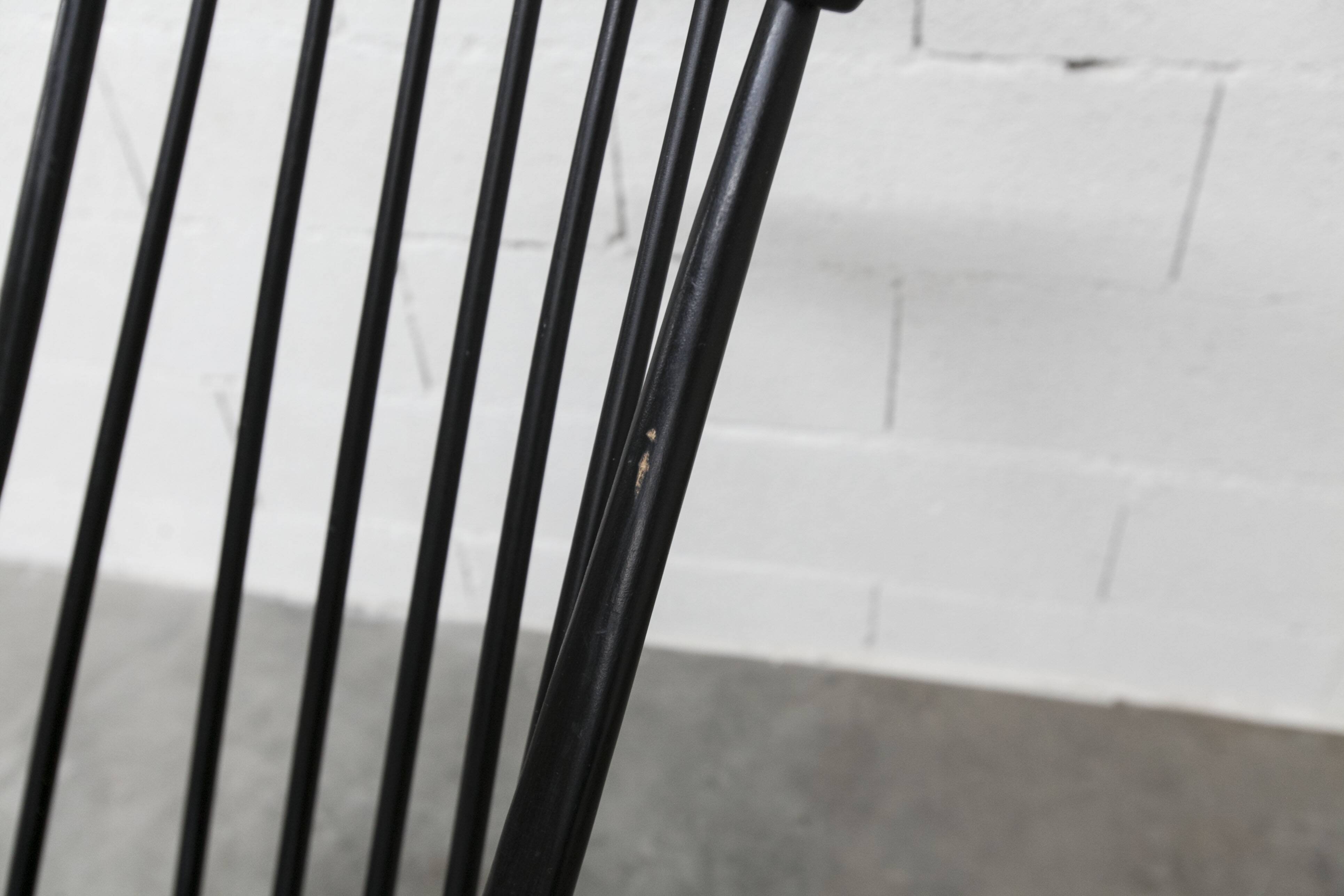 Grandessa rocking chair in black beech by Lena Larsson 1960 for Nesto