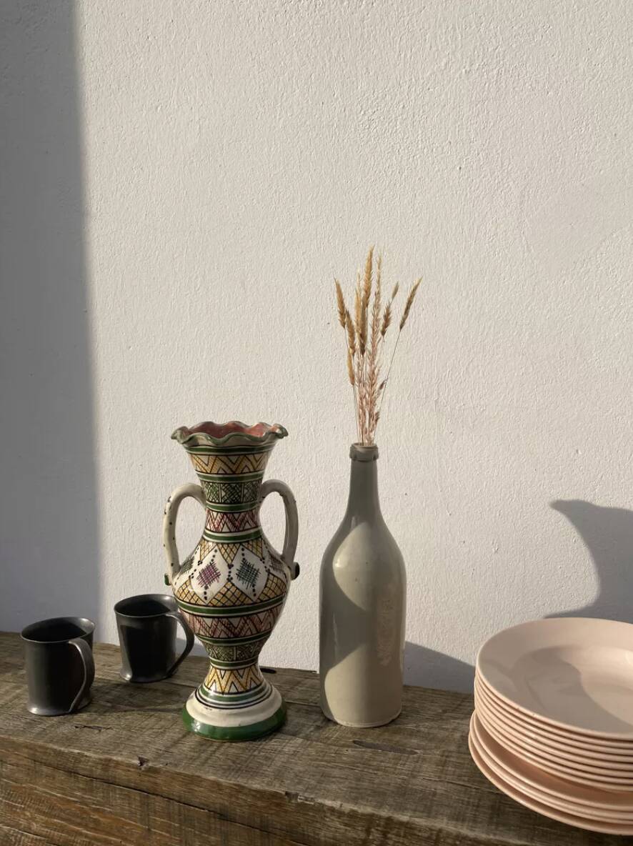 Moroccan artisanal safi vase