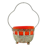 H8Z Basket Sugar Bowl with Glass Kralik Type