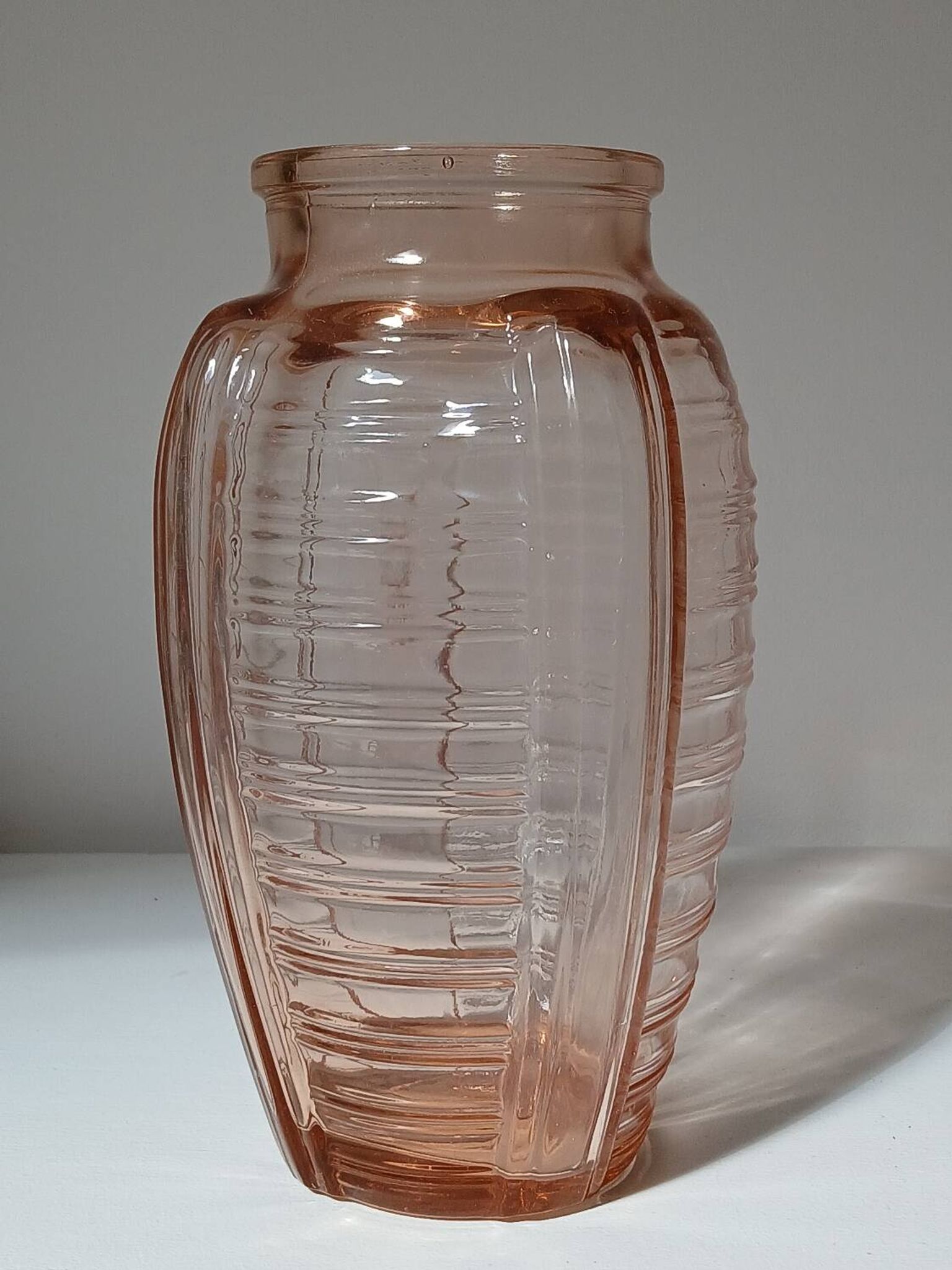 Vase en verre orange
