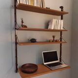 Teak wall shelves, Vintage Scandinavian 1960s