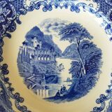 Assiettes creuses Royal Sphinx Maestricht P. Regout "Cambridge Old England" bleu & blanc