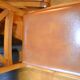 Wooden chair with leather seat